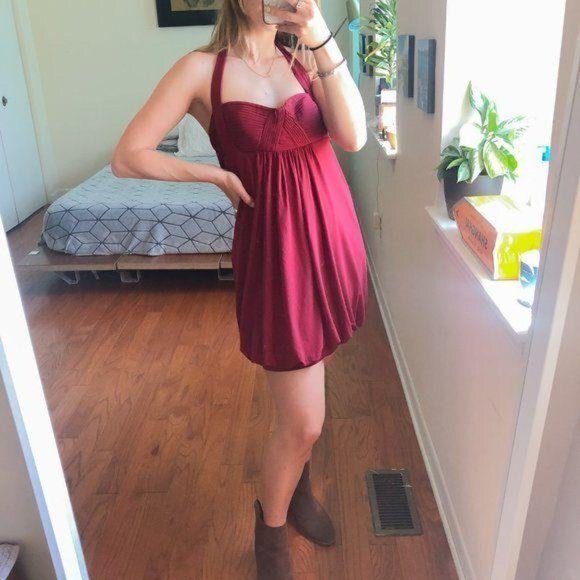 BCBGMaxazaria Bustier Halter Mini Bubble Dress 6 - Picture 7 of 7